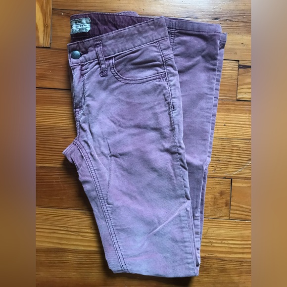 Free People Skinny Mauve Corduroy W 25 - Picture 7 of 8
